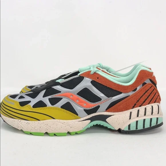 Saucony Mens Grid Web Trilian Brown Mustard S70745-8 Sneakers - Size 10.5